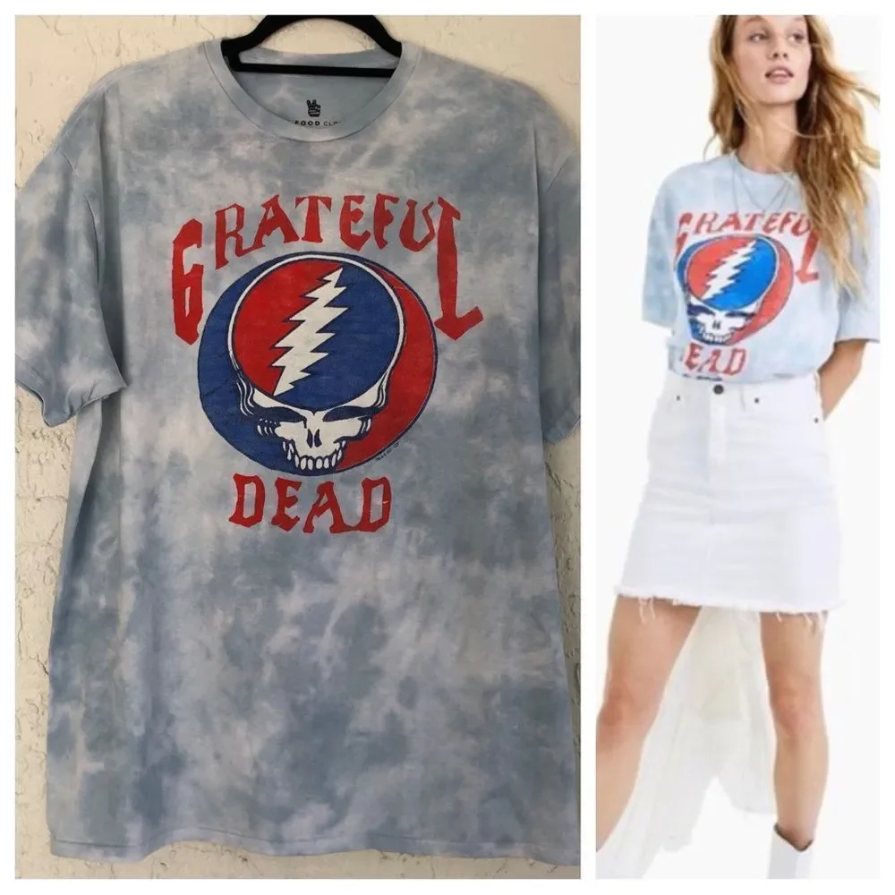 GRATEFUL DEAD Junk Food Tie Dye Band Tee T Shirt Size Medium